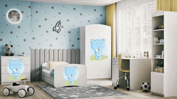 Kocot Kids Pat din pal pentru copii, Teddybear I Alb