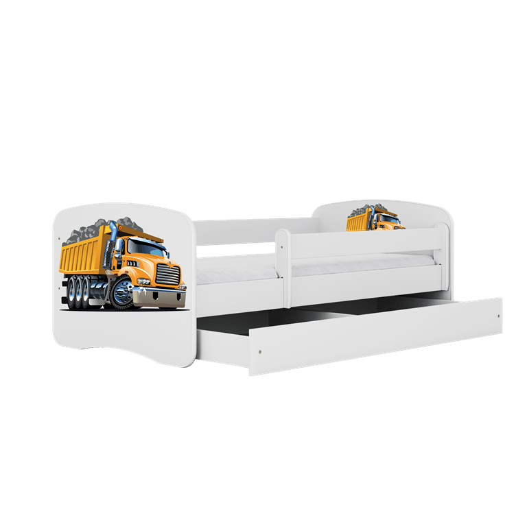 Kocot Kids Pat din pal pentru copii, Truck I Alb