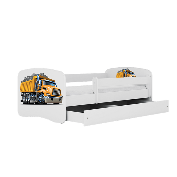 Pat din pal pentru copii, Truck II Alb (6)