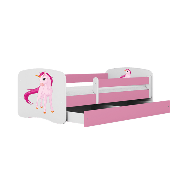 Kocot Kids Pat din pal pentru copii, Unicorn I Roz / Alb