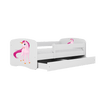 Kocot Kids Pat din pal pentru copii, Unicorn II Alb