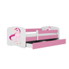 Kocot Kids Pat din pal pentru copii, Unicorn II Roz / Alb