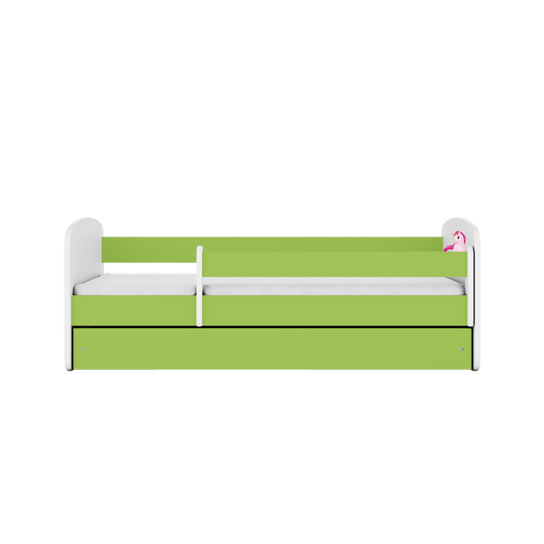 Kocot Kids Pat din pal pentru copii, Unicorn II Verde / Alb