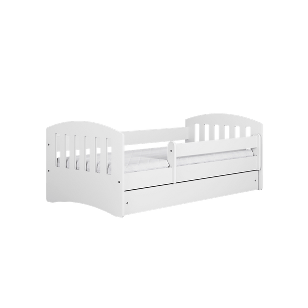 Kocot Kids 140 x 80 cm Pat din pal si MDF pentru copii, Classico II Alb