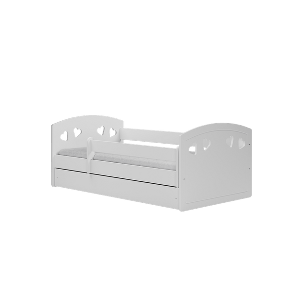 Kocot Kids Pat din pal si MDF pentru copii, Julia II Alb