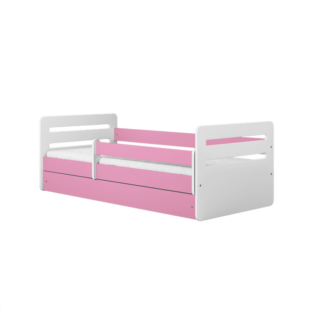 Pat din pal si MDF pentru copii, Tomi I Roz / Alb (3)
