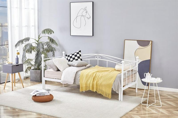 Halmar 200 x 90 cm Pat / divan din metal Arizara Alb