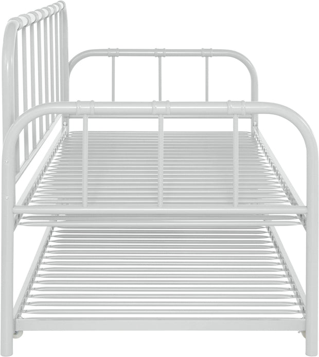 Dorel Home 200 x 90 cm Pat / Divan suprapus din metal Alb Aaron