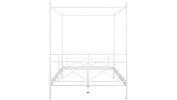 Dorel Home 200 x 160 cm Pat metalic cu suport baldachin, pentru copii si tineret Alb Thora