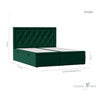 Pat rabatabil cu lada de depozitare, tapitat cu stofa, Ample Velvet Verde Inchis (10)