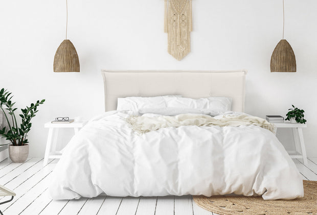 Pat rabatabil cu lada de depozitare, tapitat cu stofa, Cloud Boxspring Ecru