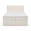 Pat rabatabil cu lada de depozitare, tapitat cu stofa, Cloud Boxspring Ecru (1)