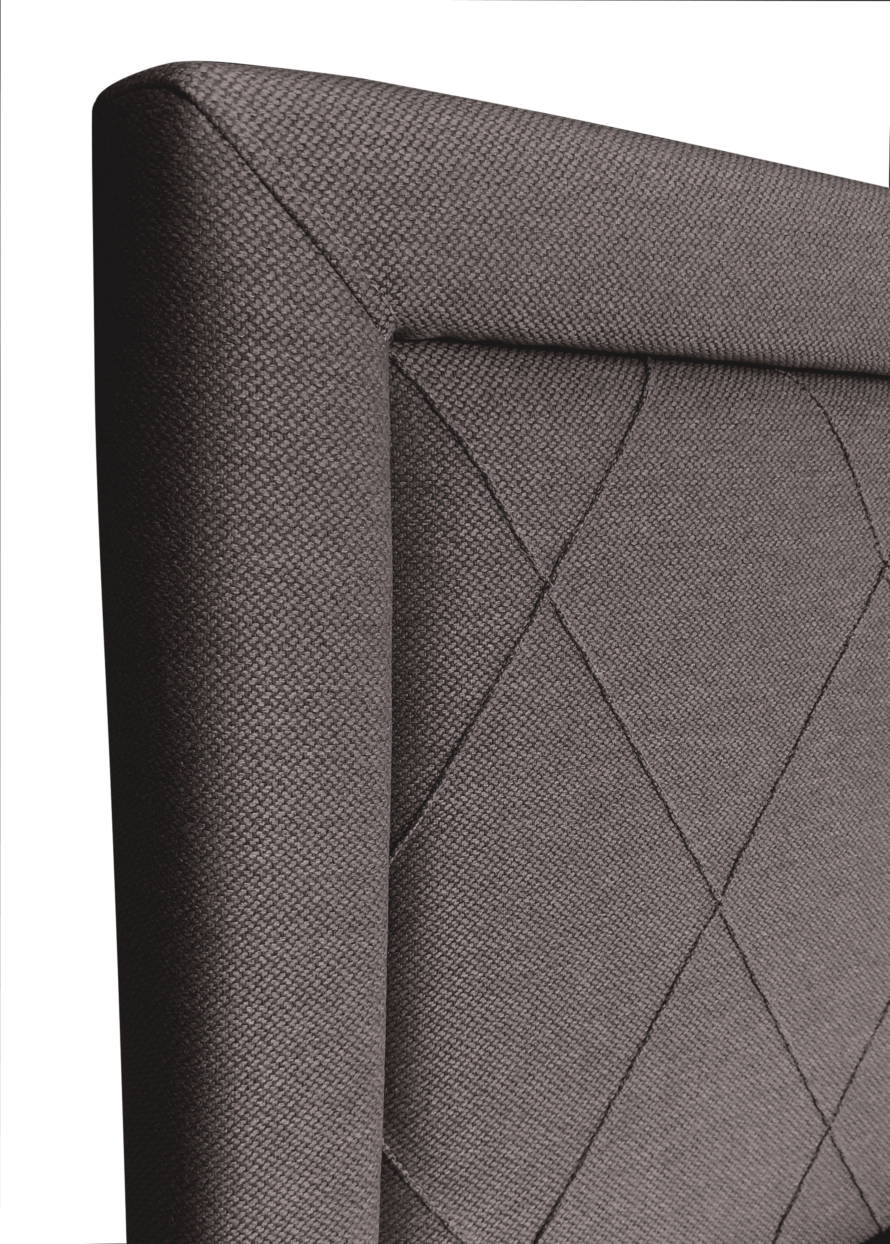 Pat rabatabil cu lada de depozitare, tapitat cu stofa, Etna Maro (4)