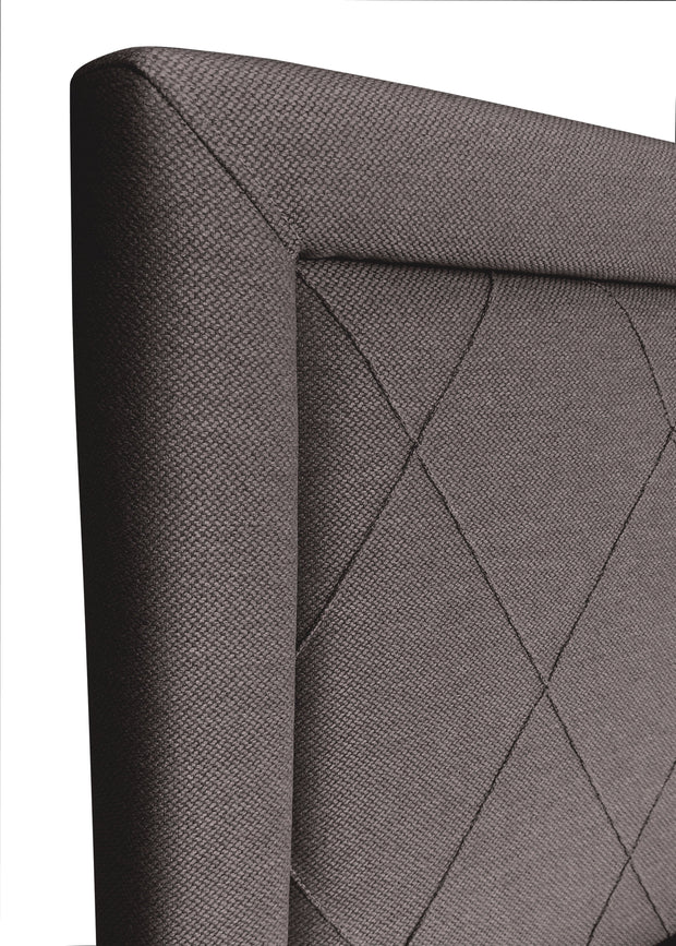 Pat rabatabil cu lada de depozitare, tapitat cu stofa, Etna Maro (4)