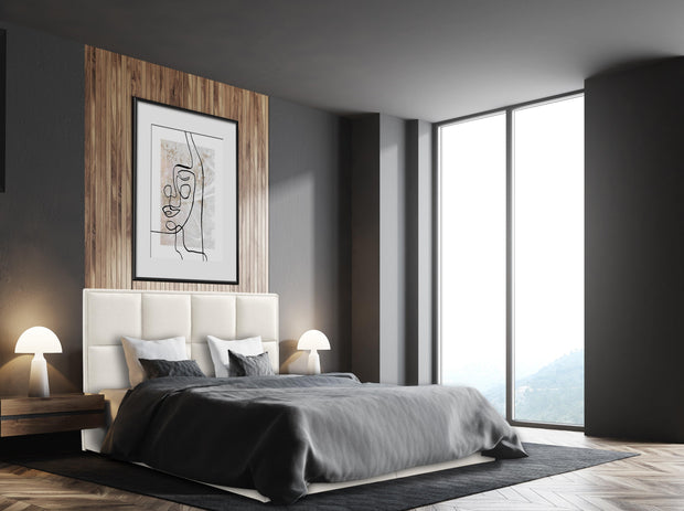 Pat rabatabil cu lada de depozitare, tapitat cu stofa, Fogo Ecru (5)