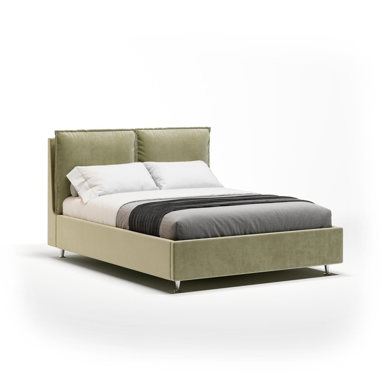 Pat rabatabil cu lada de depozitare, tapitat cu stofa, Libra