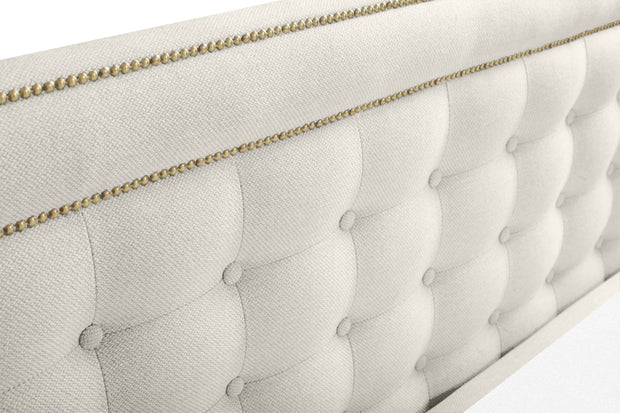 Pat rabatabil cu lada de depozitare, tapitat cu stofa, Loa Ecru (5)