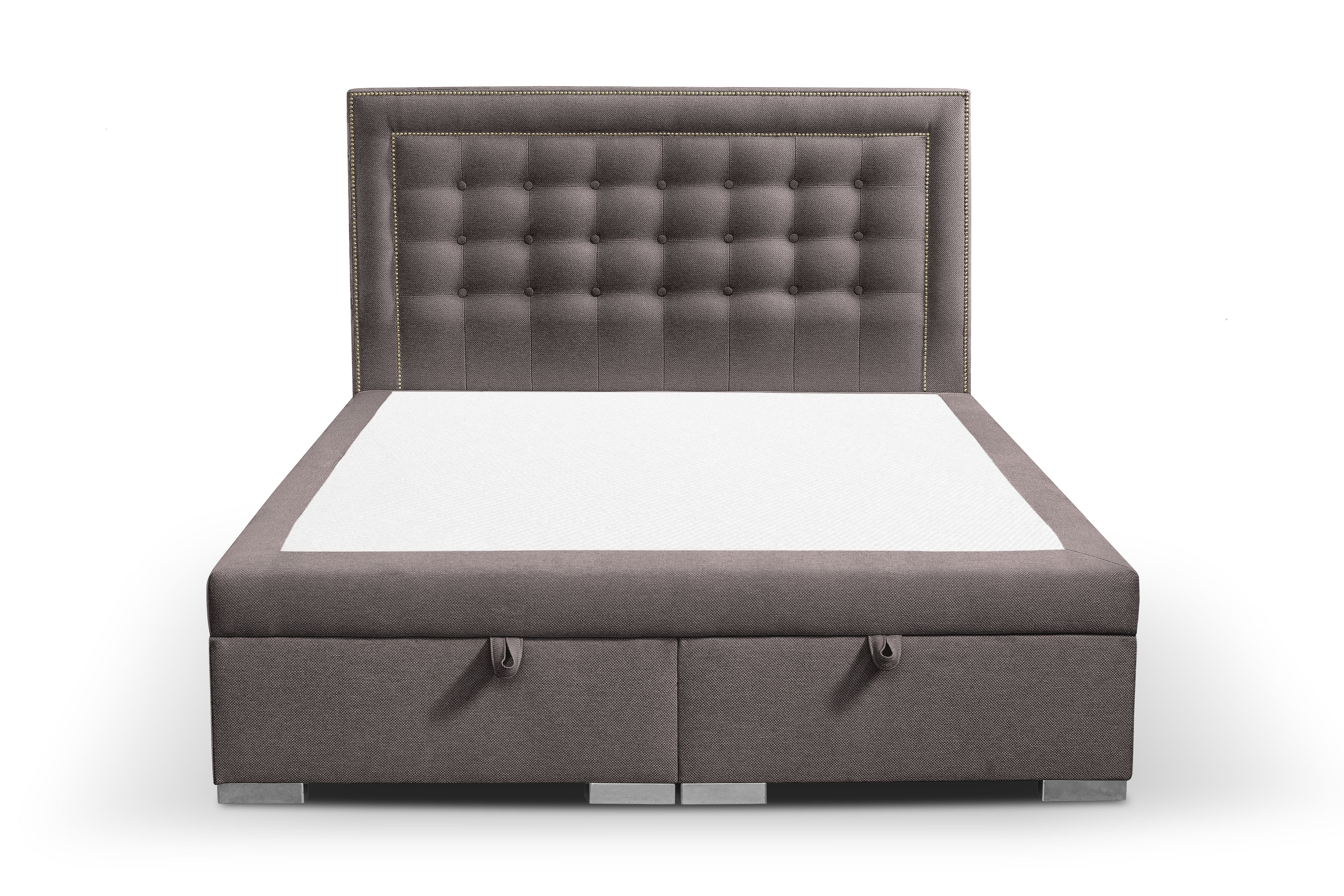 Pat rabatabil cu lada de depozitare, tapitat cu stofa, Loa Maro (2)