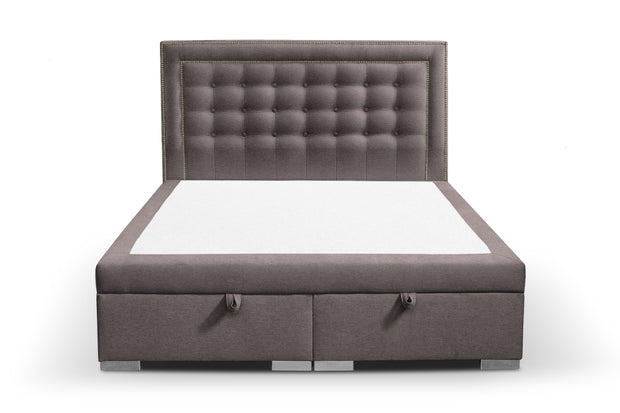 Pat rabatabil cu lada de depozitare, tapitat cu stofa, Loa Maro (2)