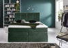 Pat rabatabil cu lada de depozitare, tapitat cu stofa, Meran Boxspring Velvet Verde Inchis (1)