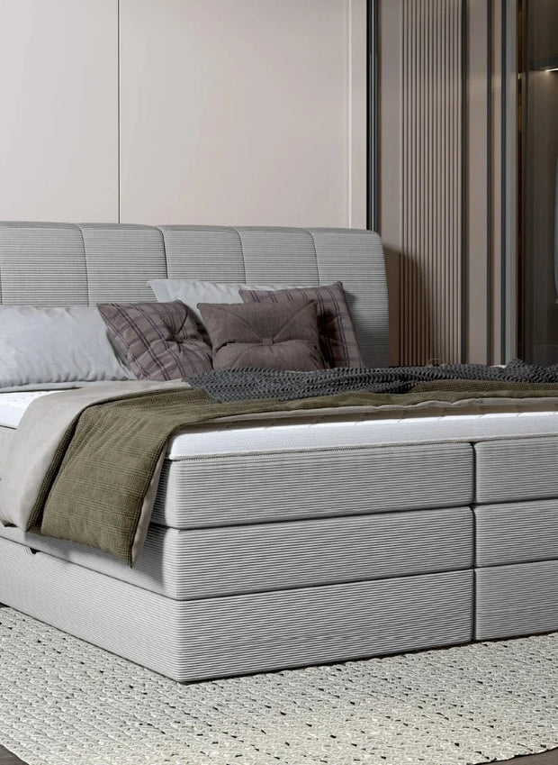 Wersal Pat rabatabil cu lada de depozitare, tapitat, Dilmis Boxspring