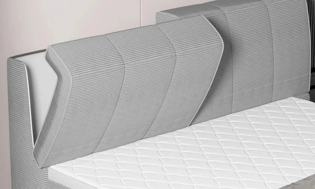 Wersal Pat rabatabil cu lada de depozitare, tapitat, Dilmis Boxspring