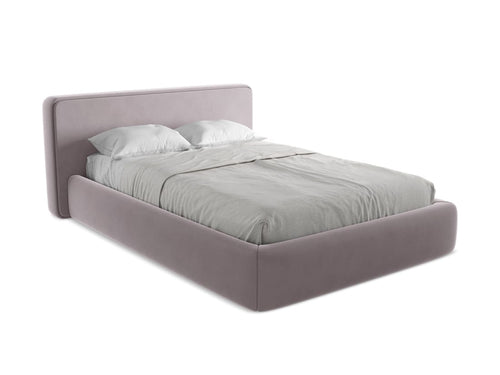 Makamii 200 x 140 cm Pat rabatabil cu lada depozitare, tapitat cu stofa, Kiana Velvet C8 Lila