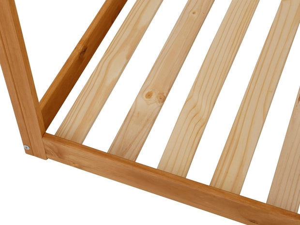 Dorel Home 200 x 90 cm Pat supraetajat din lemn de pin, pentru copii, tip casuta, Natural Deer