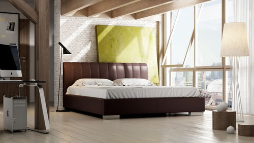 PHU-New Design 200 x 120 cm Pat tapitat cu piele ecologica Naomi Lux