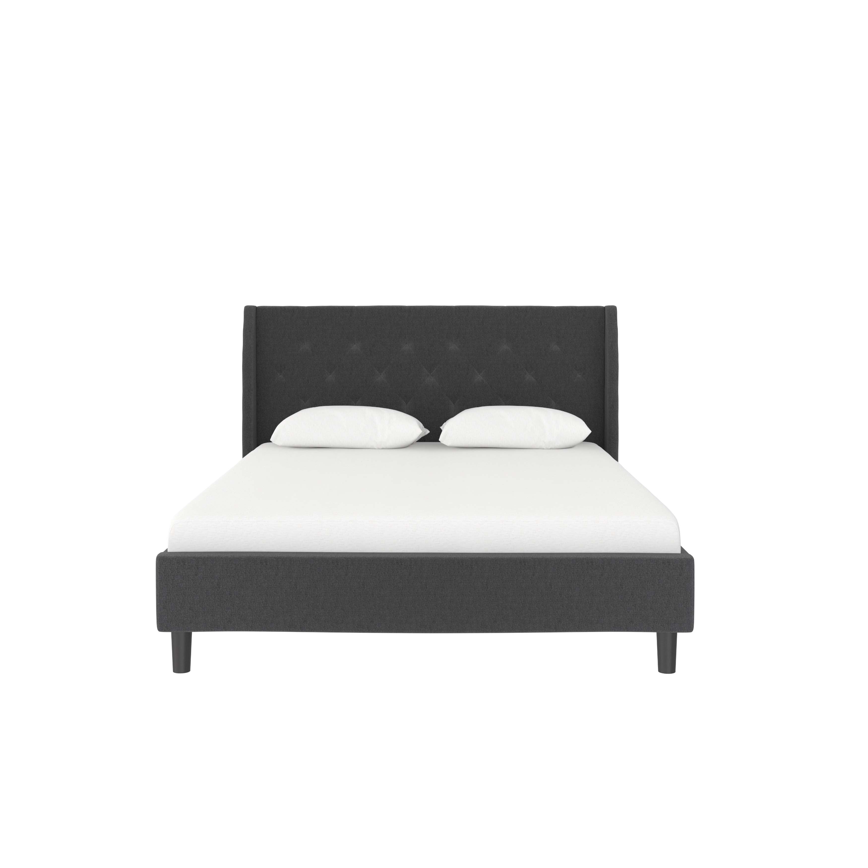 Dorel Home Pat tapitat cu stofa Antracit Her Majesty