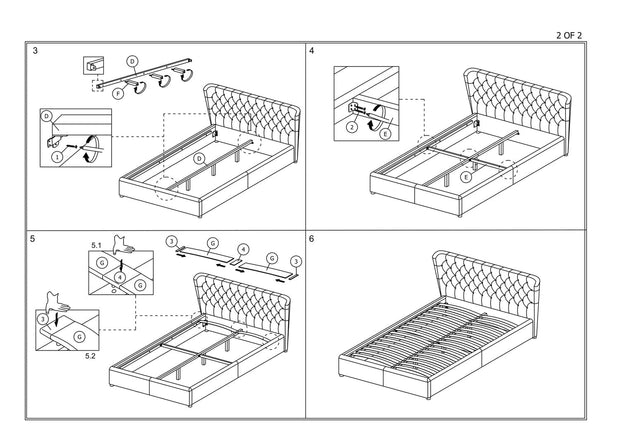 Pat tapitat cu stofa, Carrillo Velvet Gri, 200 x 160 cm (2)