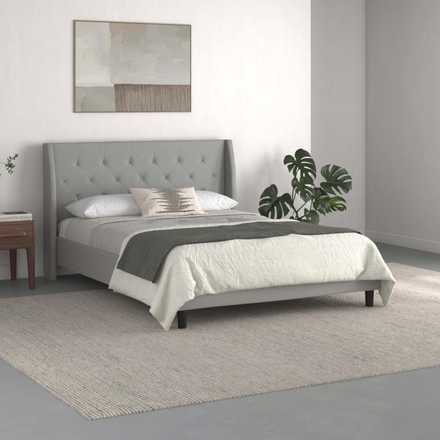 Dorel Home Pat tapitat cu stofa Gri Her Majesty