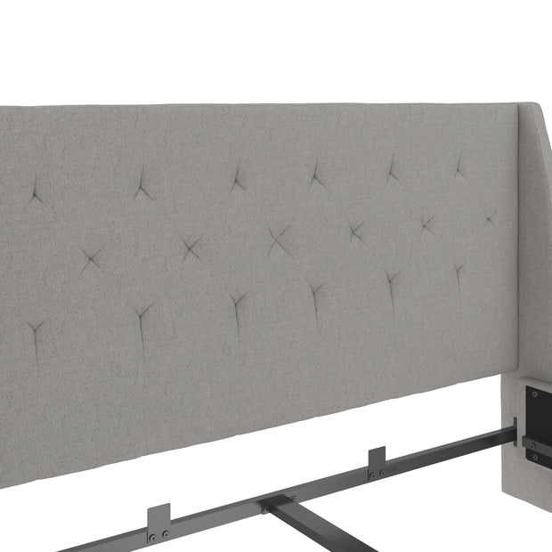 Dorel Home Pat tapitat cu stofa Gri Her Majesty