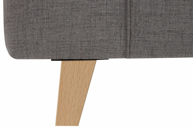 Dorel Home 200 x 140 cm Pat tapitat cu stofa Gri / Natural Larvik