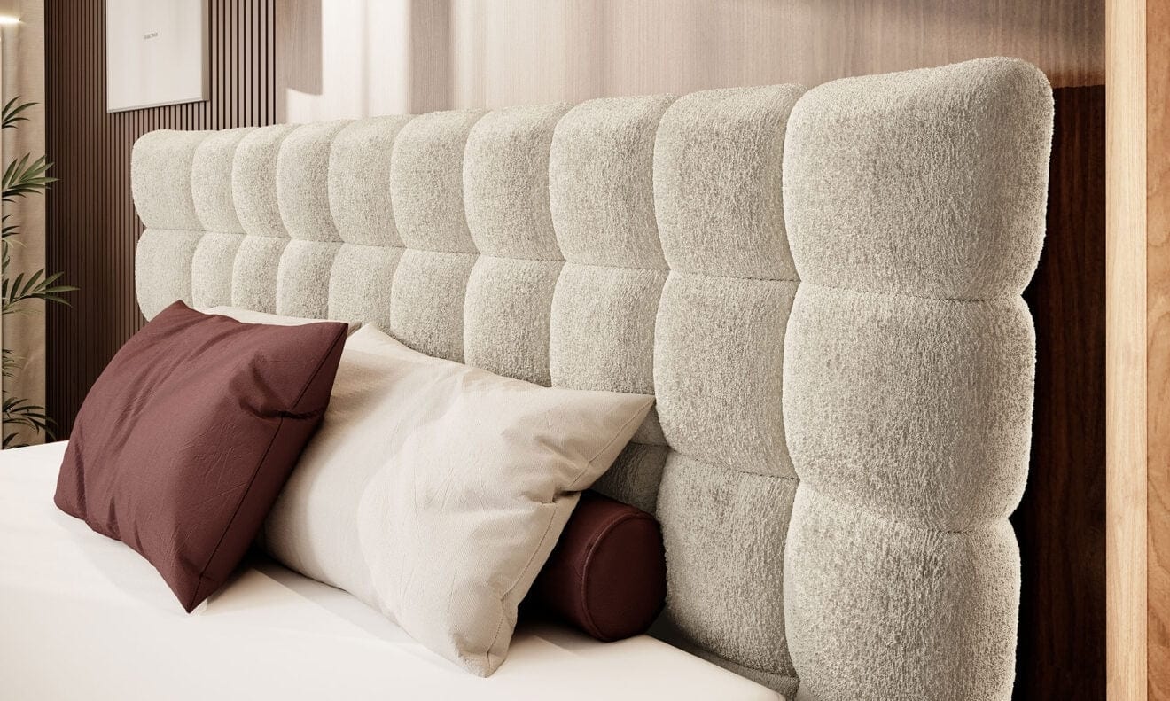 Pat tapitat cu stofa Infimo Crem (3)