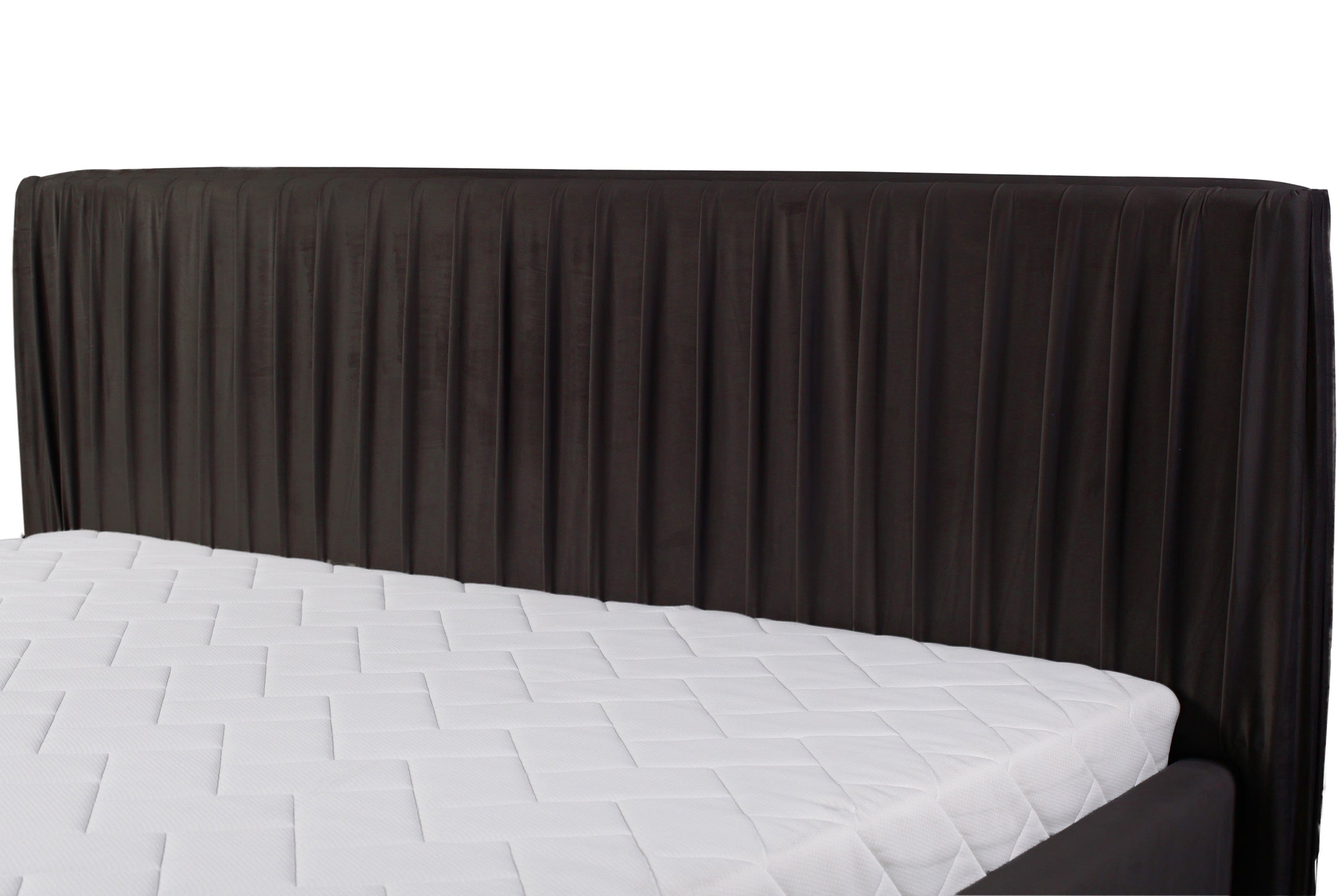 Pat tapitat cu stofa, Somiera Rabatabila cu spatiu de depozitare, Gaya Lux II Velvet Maro (2)