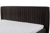 Pat tapitat cu stofa, Somiera Rabatabila cu spatiu de depozitare, Gaya Lux II Velvet Maro (2)
