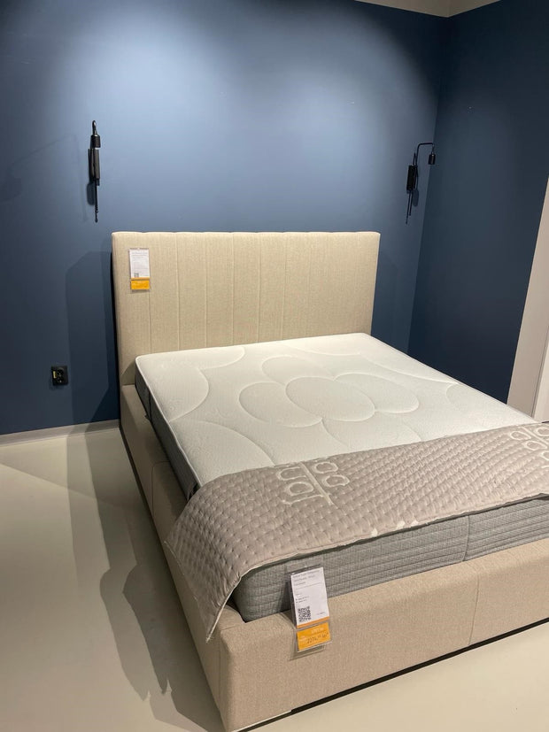 Pat tapitat cu Stofa, Somiera Rabatabila si Spatiu de Depozitare, Naomi Grej, 200 x 160 cm (3)