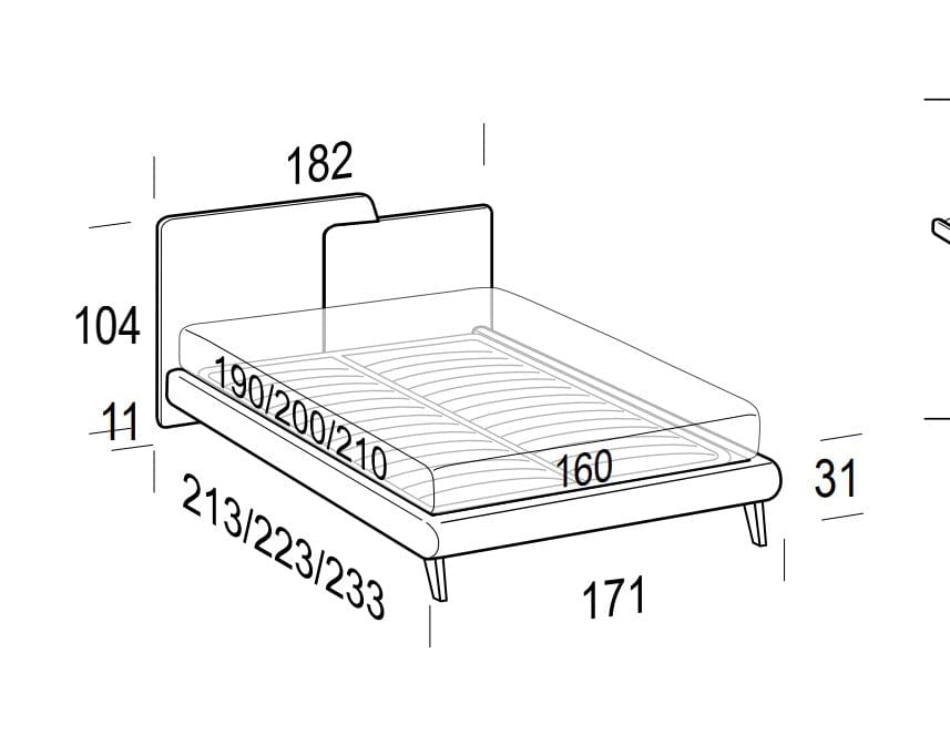 LeComfort Pat tapitat si somiera fixa Toget