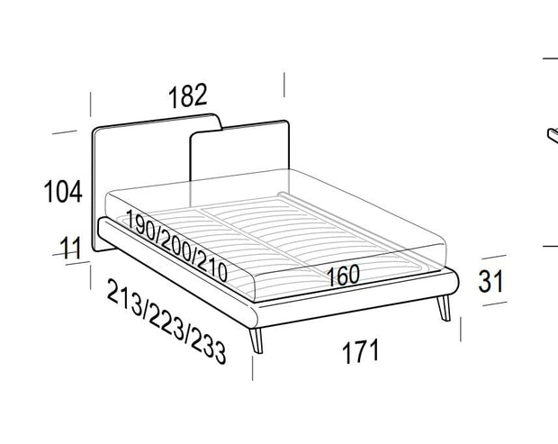 LeComfort Pat tapitat si somiera fixa Toget