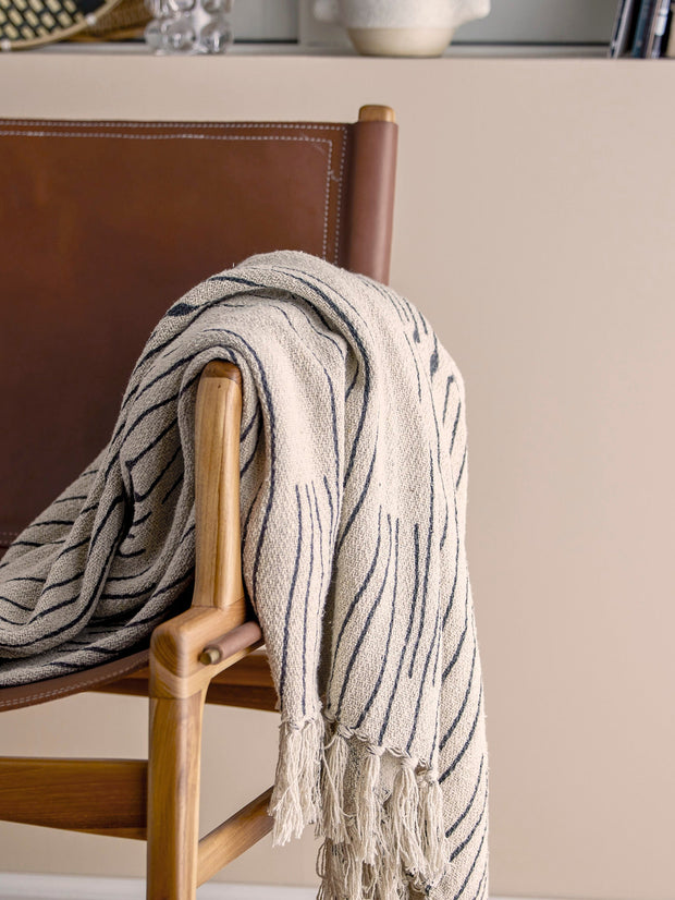 Patura decorativa din bumbac Celly Natural, 160 x 130 cm (4)