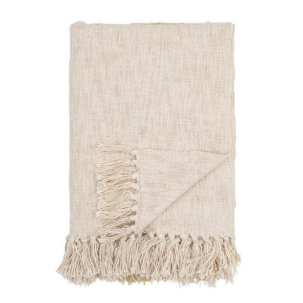 Patura decorativa din bumbac Giuliana Natural, 150 x 125 cm (3)