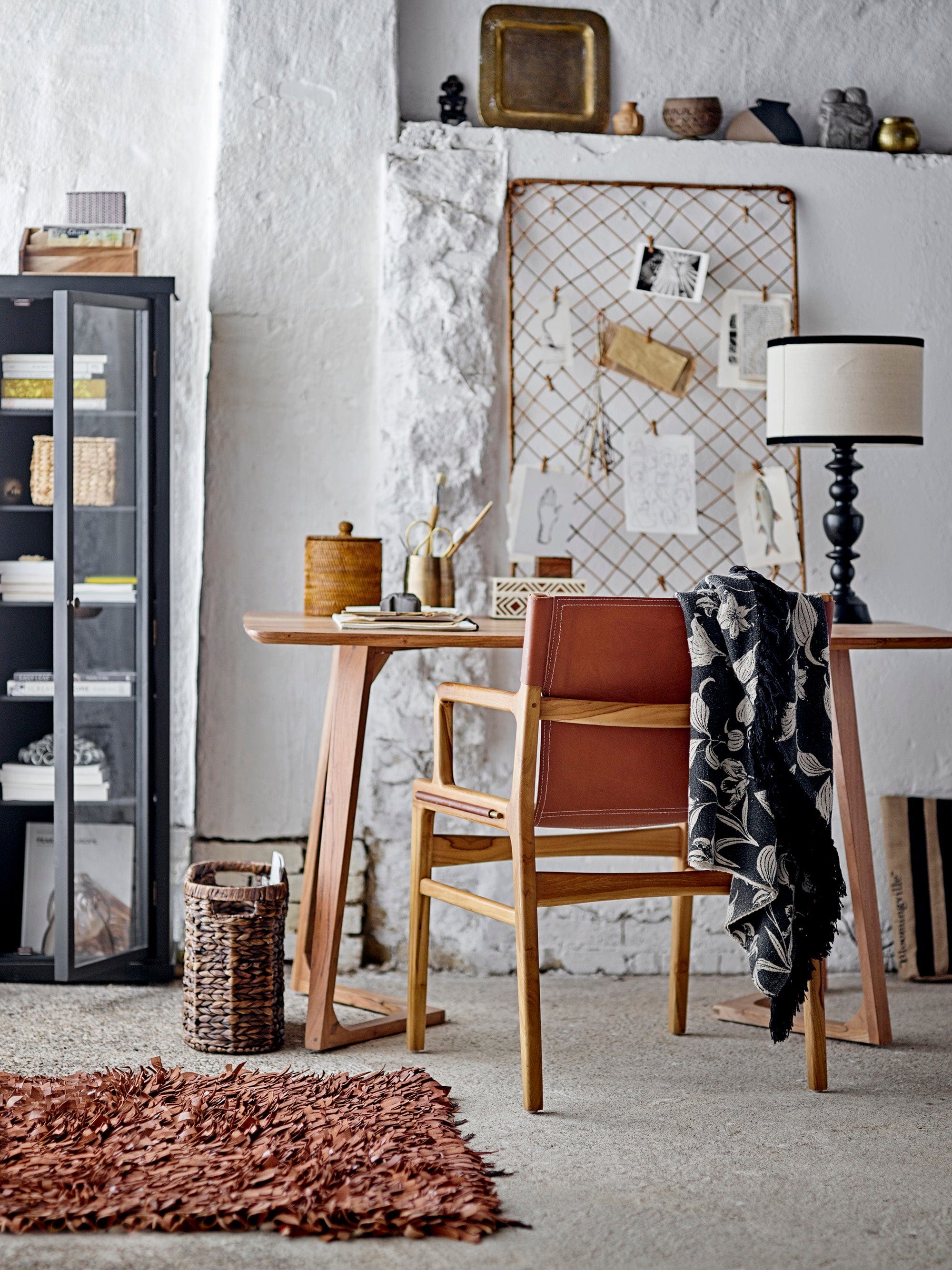 Patura decorativa din bumbac Mali Negru, 160 x 130 cm (4)