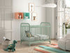 Vipack 120 x 60 cm Patut din metal, pentru bebe, Bronxx Verde Olive, 120 x 60 cm