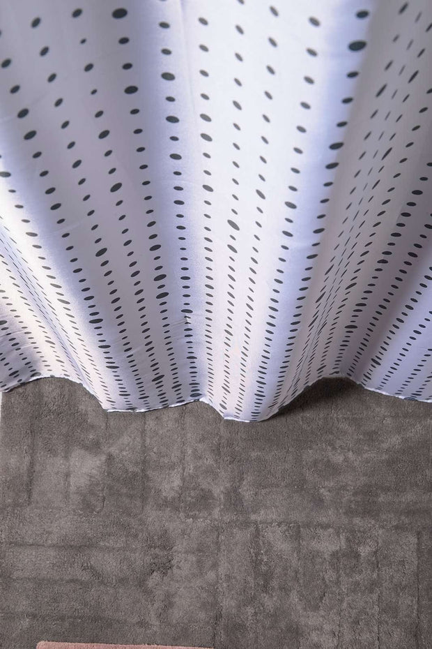 BFSummer Perdea dus Drops Natural Alb, 180 x 200 cm, Zone Denmark-Negru