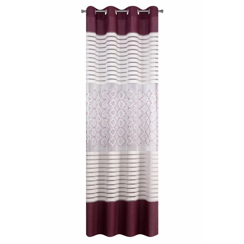 BFSummer Perdea Sandra Alb / Mov, 140 x 250 cm, 1 bucata