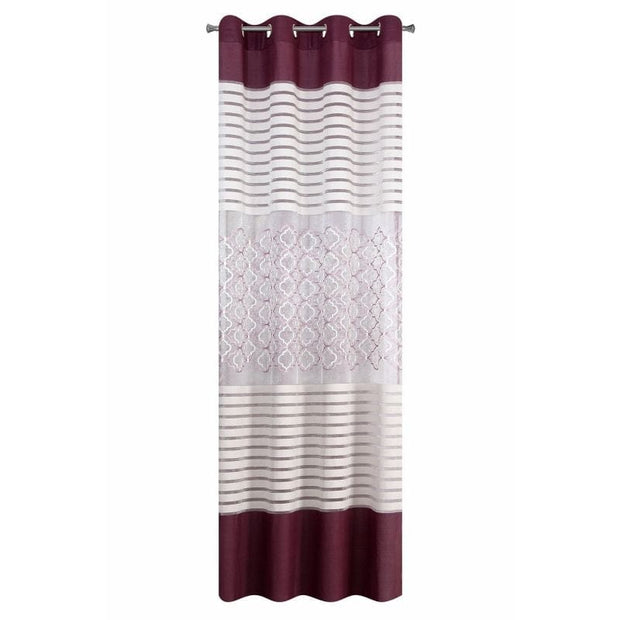 BFSummer Perdea Sandra Alb / Mov, 140 x 250 cm, 1 bucata