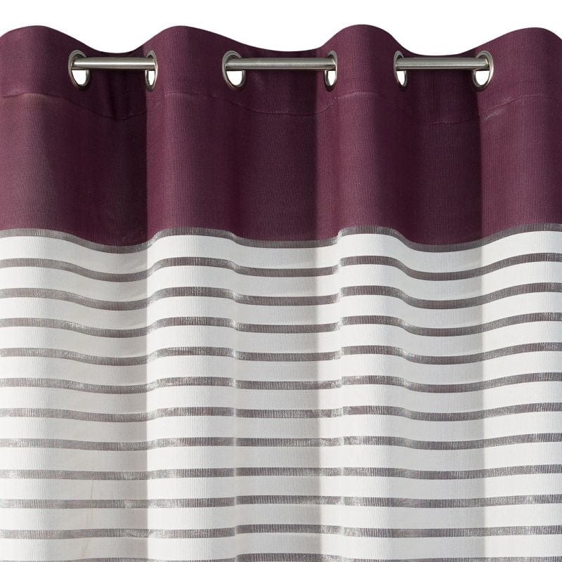 BFSummer Perdea Sandra Alb / Mov, 140 x 250 cm, 1 bucata