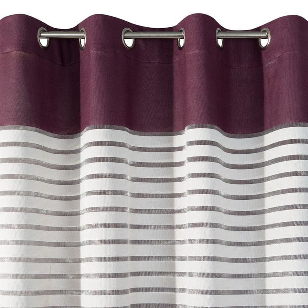 BFSummer Perdea Sandra Alb / Mov, 140 x 250 cm, 1 bucata