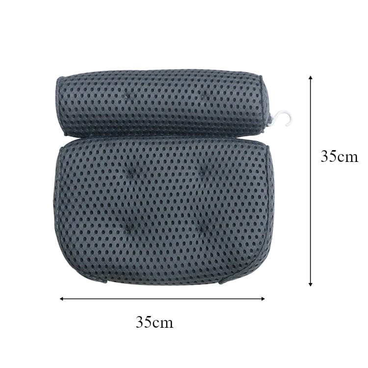 Perna de baie pentru cada, cu 6 ventuze de prindere, 4D Air Mesh Technology Gri, 35 x 35 cm (5)